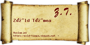 Zöld Tímea névjegykártya