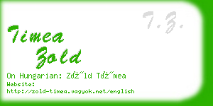 timea zold business card